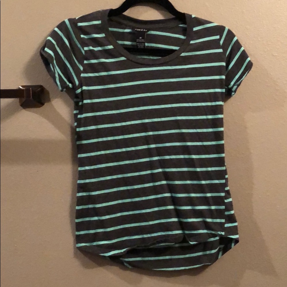 Teal and gray shirt
